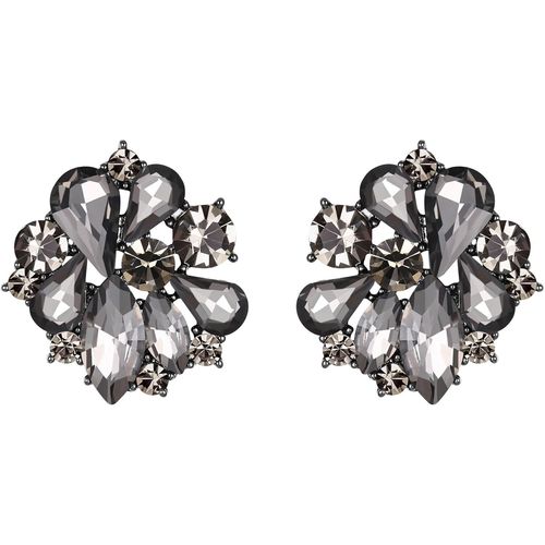 Kal-Boucles D'oreilles À Tige Percées Fleur Florales En Cristal Strass Pour Femme Filles