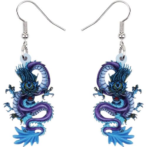 Kal-Boucles D'oreilles Pendantes Délicates En Forme De Dragon Volant Pour Femmes Et Filles