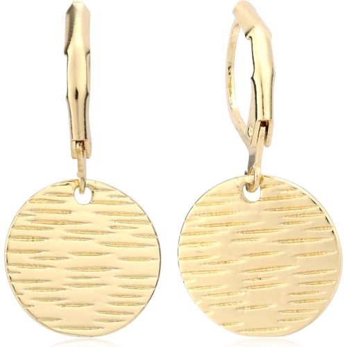 Kal-Boucles D'oreilles Pendantes À Disque Pour Femme, Boucles D'oreilles Pendantes À Levier Motif Géométrique Disque Pièce De Monnaie Marteau Plat Bijoux Fantaisie Cadeau