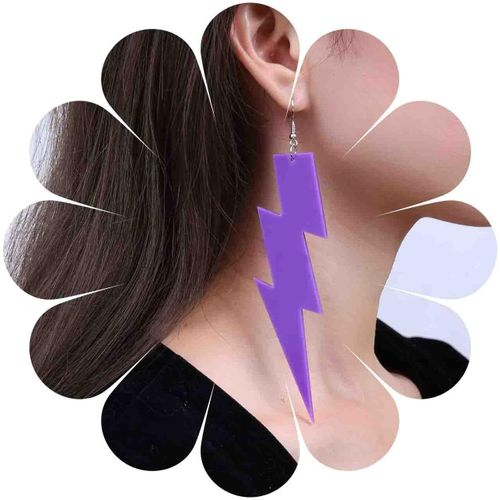 Kal-Boucles D'oreilles Punk Vertes En Acrylique Boucles D'oreilles Pendantes En Acrylique Boucles D'oreilles Vintage Boucles D'oreilles Minimalistes 80s Néon Boucles D'oreilles Vertes Bijoux