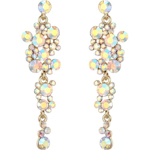 Kal-Femme Boucle D'oreille Bijoux Mariage Bohême Combinaison De Petite Cristal Autrichien Strass Parure