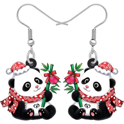 Kal-Boucles D'oreilles Cute Panda En Acrylique Pendentifs Bijoux Panda Cadeau Femme Fille Anime Le Charme