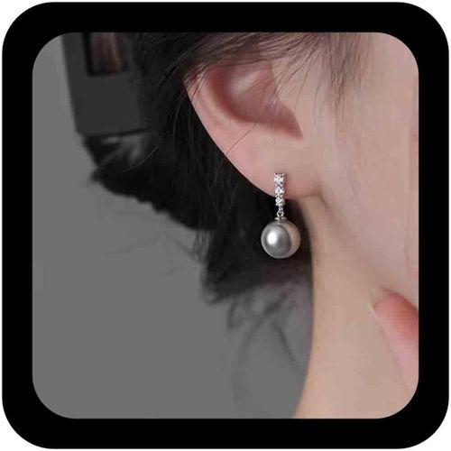 Kal-Boucles D'oreilles Oiseaux Perles Rondes Boucles D'oreilles Pendantes Boucles D'oreilles Clou Perle Cristal Boucles D'oreilles Mariage Perle Blanche Bijoux Pour Femmes