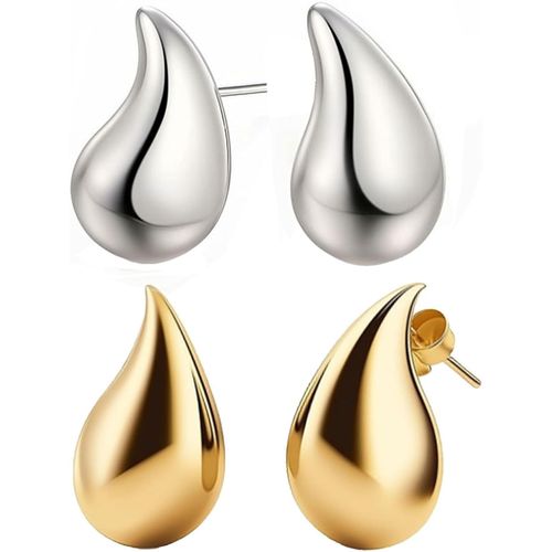 Kal-Boucles D'oreilles Femme,Boucles D'oreilles Dupes Light Drops Hypoallergénique Plaqué Or Boucles D'oreilles Bijoux De Mode Pour Femme Fille