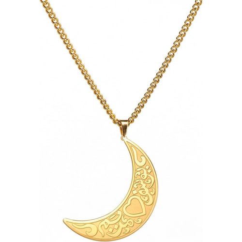 Kal-Collier Islamique Allah Musulman Pour Femmes Et Hommes En Acier Inoxydable Croissant De Lune Arabe Allah Collier Musulman Islam Bijoux Religieux