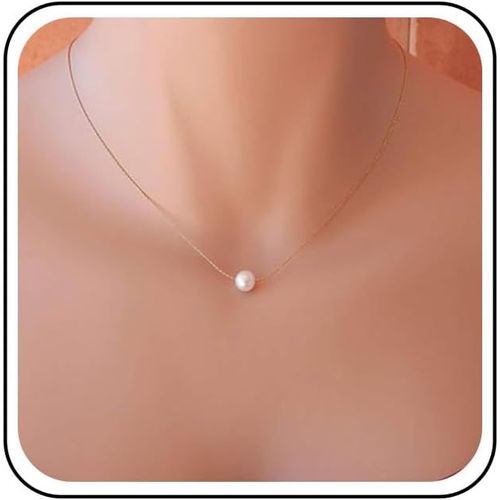 Kal-Collier Ras Du Cou Avec Petite Perle - Bijou À Chaîne Bohème Minimaliste, Pour Femmes Et Filles