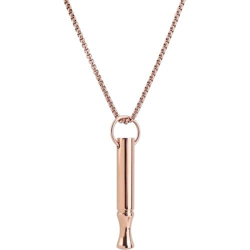 Kal-Collier De Respiration Pleine Conscience, Collier En Acier Titane Arrêt Du Tabac Respiration Facile Médaillon Anti-Stress Pour Femmes Hommes