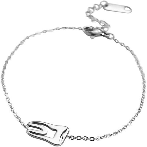 Kal-Collier De Dents Tendance En Argent Et Acier Inoxydable Pour Protéger Les Dents, Pendentif, Bracelet, Bague, Déclaration Ajourée, Dentiste, Bijoux