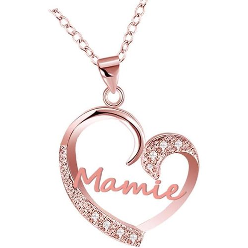 Kal-Cadeaux Mamie Grand-Mère Collier Mamie Femmes,Cadeaux Noël Pour Mamie,Cadeaux Fête Des Mères Pour Mamie,Cadeau D'anniversaire Femme