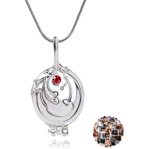 Kal-Uoyu Parure De Bijoux Elena Gilbert Avec Médaillon En Forme De Verveine Pour Fans De Cosplay Avec Autocollants 21 Pièces