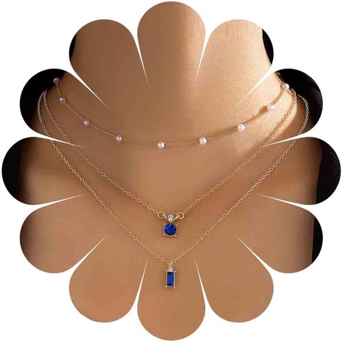 Kal-Collier Ras De Cou Boho En Émeraude Verte Collier Ras De Cou En Émeraude Verte Collier Ras De Cou En Perles Vintage Collier Pendentif Carré En Émeraude Vintage Bijoux Pour Femmes Et Filles