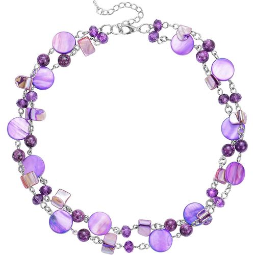 Kal-Collier De Perles En Coquillage Turquoise Pour Femmes Collier À Pendentif En Couches Bohémien D'été Costumes De Plage Bijoux Pour Femmes