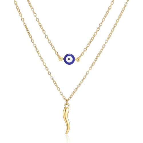 Kal-Collier Avec Pendentif En Corne Italienne Contre Le Mauvais ?Il - Pour Femme Et Homme