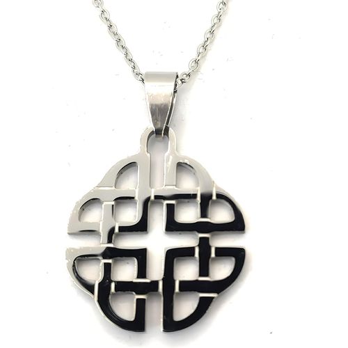 Kal-- Collier Celtique Femme - Chaîne Celtique - Pendentif Celtique - Pendentif Femme - N?Ud Celtique - Bijoux Celtiques - Amulette De Protection - Collier Acier Inoxydable