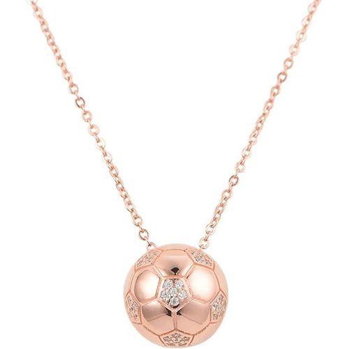 Kal-Collier Avec Pendentif En Forme De Ballon De Football En Oxyde De Zirconium Pour Femmes Adolescentes Filles Réglable Chaîne À Maillons En De Bijoux Tendance Et Délicats Cadeaux