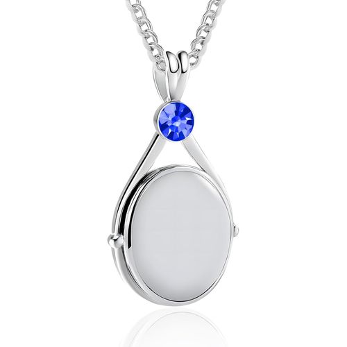 Kal-Collier De Sirène Pendentif Coquille De Sirène Platine Plaqué Zirconium Collier Femme Coquillage Pendentif Pour Photos Cadeau Pour Femme