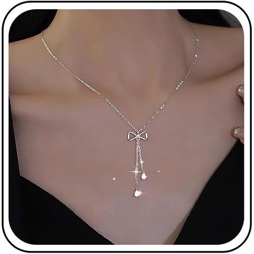Kal-Collier Pendentif Noeud En Cristal Boho Collier Ras De Cou Noeud En Or Collier Chaine Noeud Papillon En Strass Long Collier Noeud Papillon Bijoux En Chaine Pour Femmes