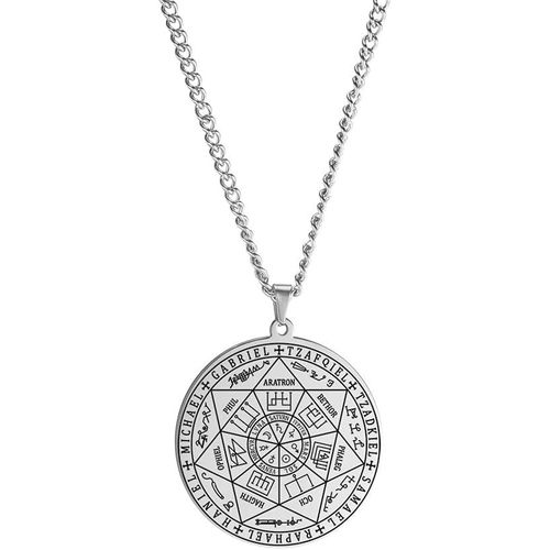 Kal-Collier Archange 7 Archanges Pendentif En Acier Inoxydable Archanges Sigil Talisman Collier Amulette Médaille Pendentif Bijoux Pour Femmes Hommes