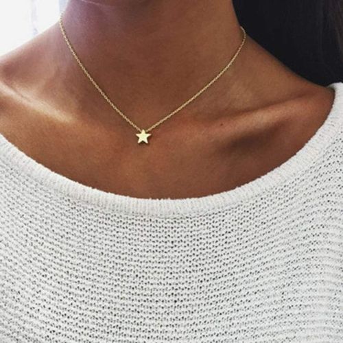 Kal-Collier Bohème Simple Et Tendance Avec Pendentif En Forme D'étoile - Bijou Bohème Pour Femme Et Fille