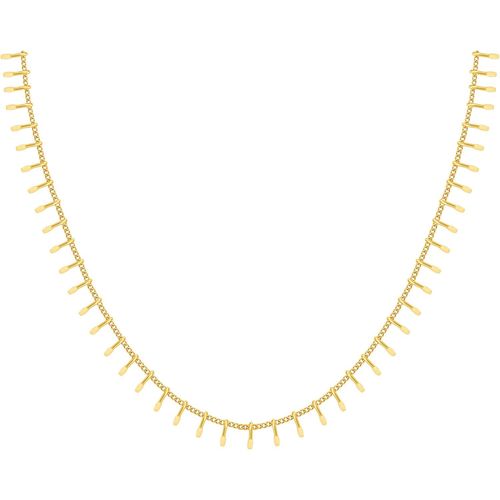 Kal-Collier Femme Chaine Or Réglable - Chic Pendentif Petit Pied Franges Style Bohème Ras De Cou 40+5cm Long Chaîne Tendance Acier Inoxydable Bijoux D'été Fille