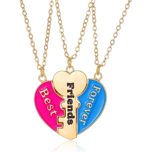 Kal-Collier D'amitié Pour 2 Fille, 2pcs Collier Bff Pour 2 Fille Magnétique Collier Meilleure Amie Meilleur Collier D'ami Collier Soeur Meilleur Ami Fille Graduation Anniversaire De Noël