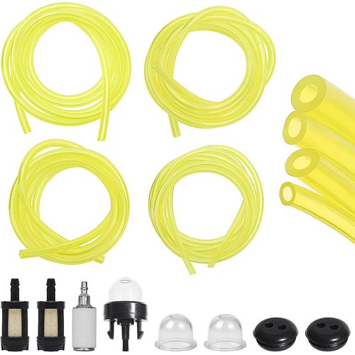 KAL-Kit De Tuyau À Essence Universel Pour Tondeuse À Gazon, Filtre À Essence, Tuyau À Essence Avec Tuyaux Et Joints D'Amorçage Pour Tronçonneuses, Tondeuses À Gazon, Taille-Haies, Élagueuses