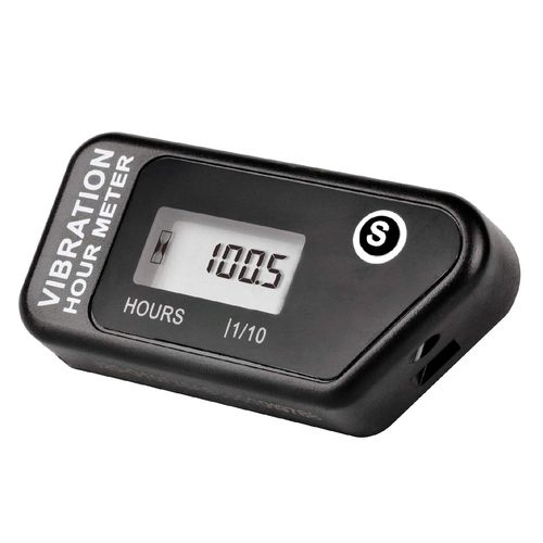 KAL-Jayron Hm016C-Bk-C1-New Vibration Numérique Sans Fil Hour Meter Étanche Pour Générateur D'Air Compresseur D'Air Hors-Bord Moto Fraise À Souche D'Arbre Tondeuse À Gazon Noir