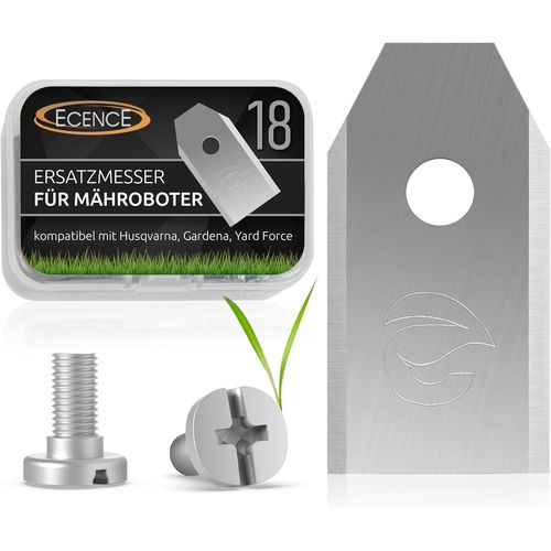 KAL-18 Lames Robot Tondeuse Vis Incluses Compatibles Avec Husqvarna Automower, Gardena, Yardforce, Sileno, Mcculloch En Acier Inoxydable