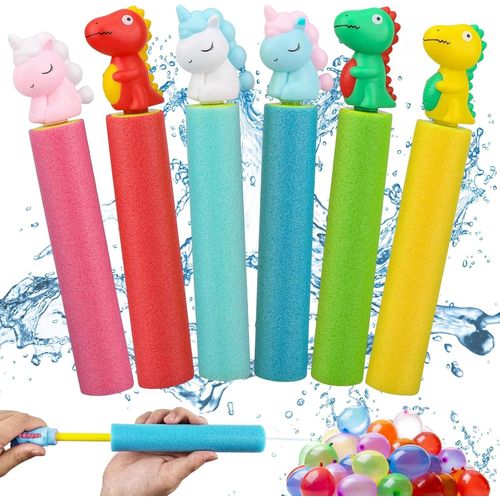 Kalanka-6 Pièces Pistolet A Eau Enfant, Mousse Enfant Pistolet A Eau, Longue Distance Petit Pistolet À Eau, Jouet Pistolet À Eau Pour Enfants, Plage Jardin Extérieur Lutte Contre L'eau Fête Jouets