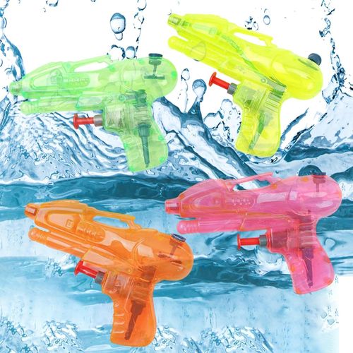 Kalanka-4 Pièces Pistolet À Eau Enfant Miniature, Jeu De Pistolets À Eau Pour Enfants, Petit Pistolet À Eau Transparent, Pour Piscine Extérieure Jouets De Combat Deau Pour Enfants Garçons Filles
