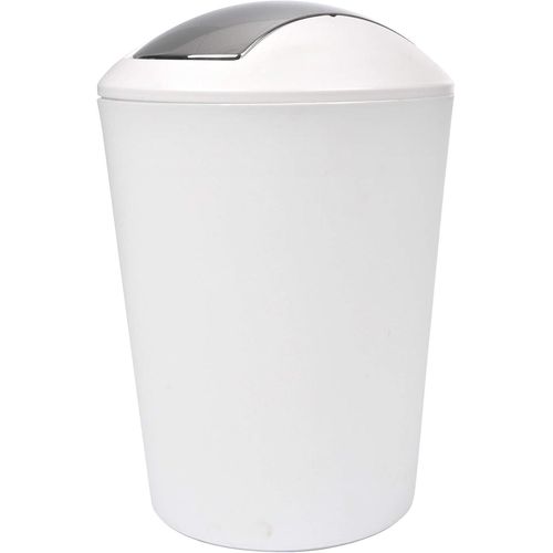 Kalanka-Douceur D'intérieur, Poubelle Flic Flac (5.6 L) Vitamine Sdb Blanc, Plastique Uni