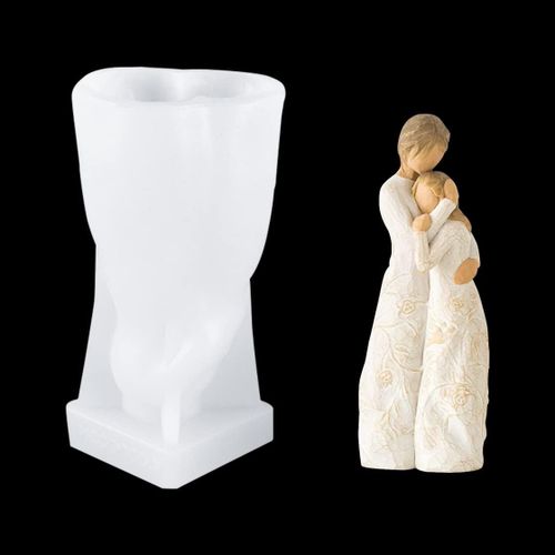 Kalanka-3d Moules À Bougie Moule En Silicone Figurine Câlins Resine Epoxy Moulle Candle Mould Pour Fabrication De Bougie Parfumée, Savons Et Figurine Famille (Close To Me)