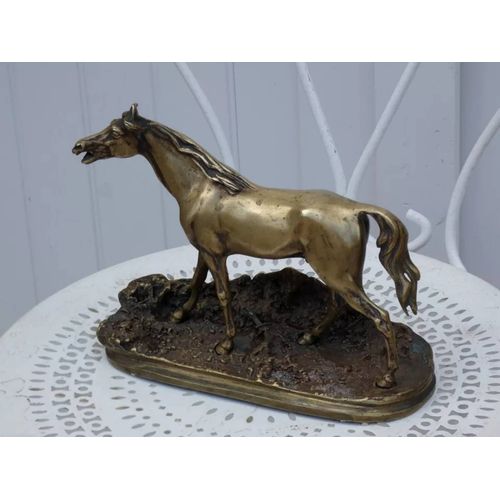 Bronze Cheval Hénissant Signé Pierre Jules Mène
