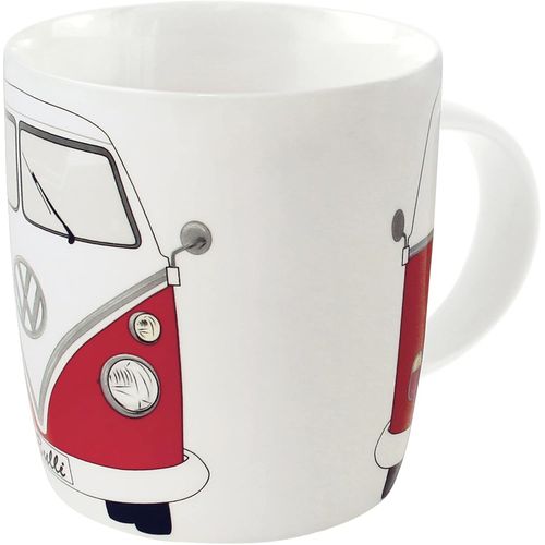 Kalanka-Vw Collection - Volkswagen Grande Tasse En Céramique Pour Café, Thé Et Cappuccino Avec Design Combi T1 Bus (Avant Du Combi/Rouge)