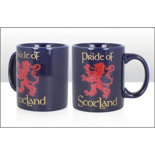 Kalanka-Pride Of Scotland Tasse En Céramique Avec Glaçure Bleu Marine/Violet Cadeau Souvenir Tasse À Thé Café Écossais