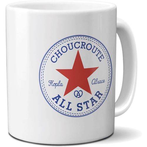 Kalanka-- Mug En Céramique Choucroute - All Star, 33 Cl - Imprimé En France - Blanc