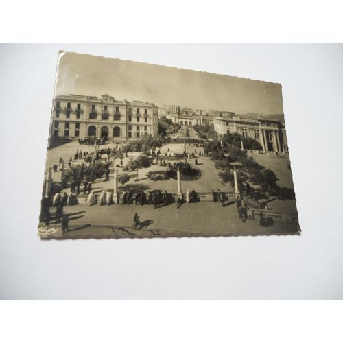 Algerie Carte Postale Denteler Ancienne De 1949 Constantine La Poste Et Le Theatre Edit Cim Combier Tbe