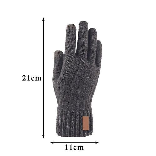 Gants Tricotés Sans Doigts Pour L'hiver, Épais Et Chauds Pour Écran Tactile, Unisexe, Extensibles, Élastiques, Chauds, Demi-Doigts, Gants De Cyclisme, Taille Unique, Longs, Gris Foncé