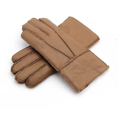 Nouveaux Hommes Gants D'hiver Chauds Gants En Fourrure De Mouton Véritable Pour Hommes Fourrure De Chèvre Thermique Cachemire En Cuir Véritable Gants De Neige En Cuir Manuel Taille Unique Marron A