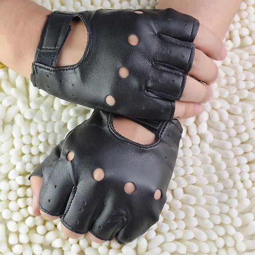 Mode Noir Court Demi Doigt Sans Doigts Laine Tricot Poignet Gant Hiver Gants Chauds Entraînement Pour Femmes Et Hommes Taille Unique Glv0194bk
