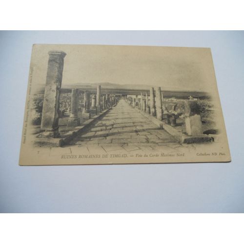 Algerie Carte.Postale Ruines Romaines De Timgad Voie Du Cardo Maximus Nord Grand Hotel Des Etrangers Batna Edit Neurdein
