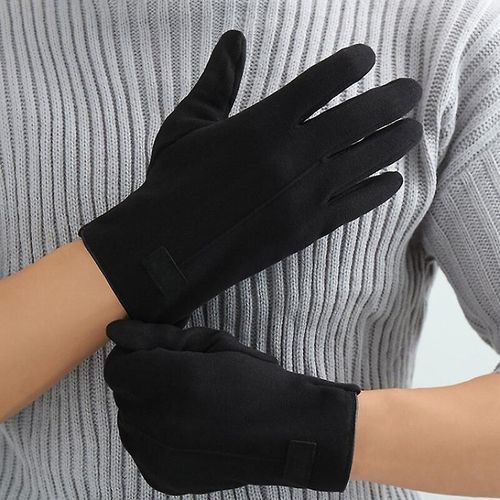 Hiver Garder Au Chaud Écran Tactile Plus Velours À L'intérieur Des Gants En Daim Pour Hommes Mode Simple Protection Contre Le Froid Épaissir Homme Gants D'extérieur 06