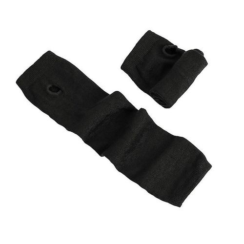 Hiver Femmes Chaud Mignon Dessin Animé Crâne Manches Sans Doigts Mitaines Femme Acrylique Stretch Tricot Demi Doigt Manchettes Gants Taille Unique Noir