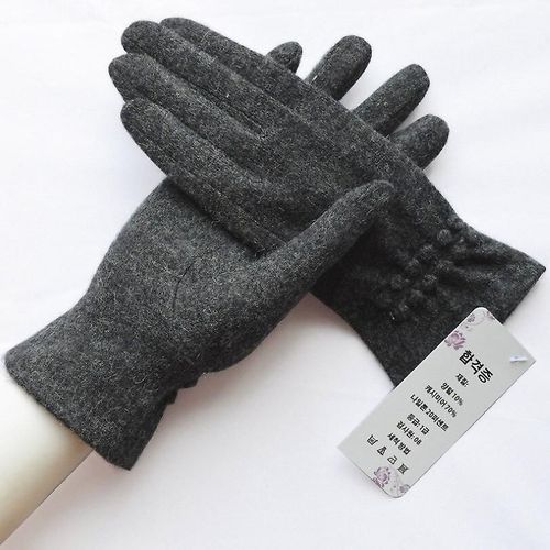Gants D'hiver En Laine Pour Femmes, Nouveaux Gants Épais Et Chauds Pour Écran Tactile, Mitaines Roses Douces Et Élégantes Pour Printemps Et Automne, Taille Unique, Gris Foncé
