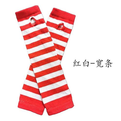 Hiver Femmes Chaud Mignon Dessin Animé Crâne Manches Sans Doigts Mitaines Femme Acrylique Stretch Tricot Demi Doigt Manchettes Gants Taille Unique Rouge Blanc 1
