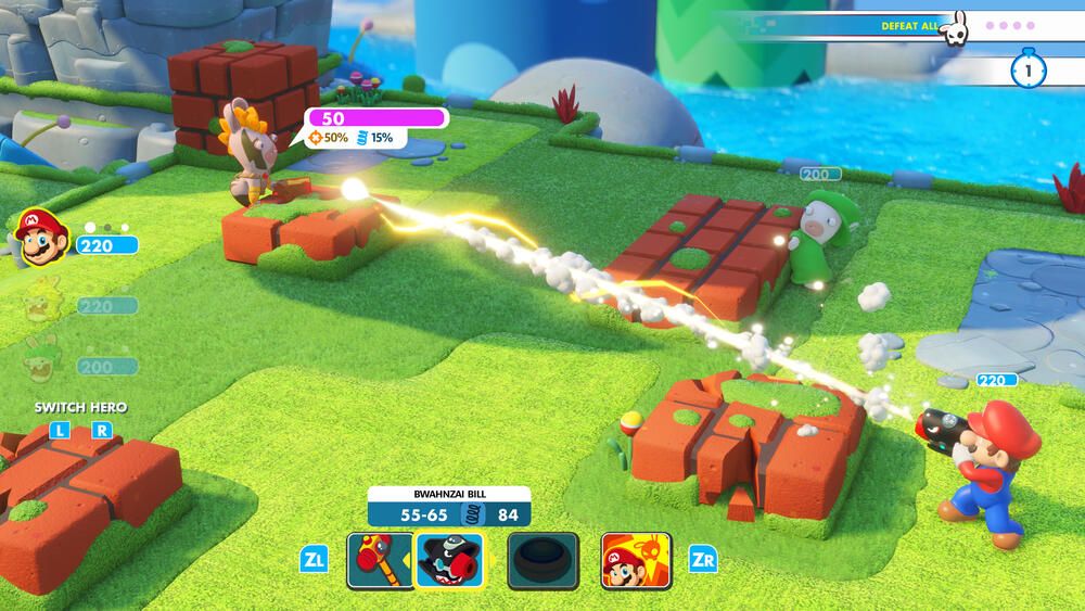 Mario + The Lapins Crtins Kingdom Battle (Code In A Box) Sw... - 3