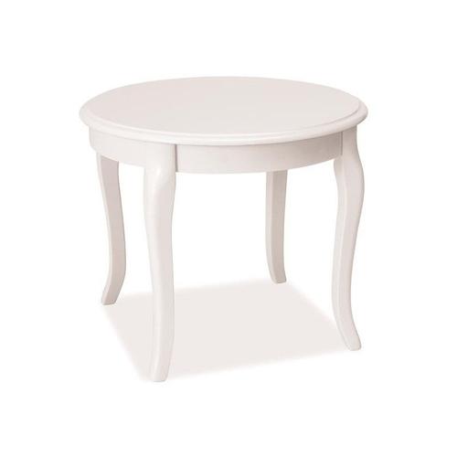 Table Basse Classique - Royal - L 60 X H 50 Cm - Blanc