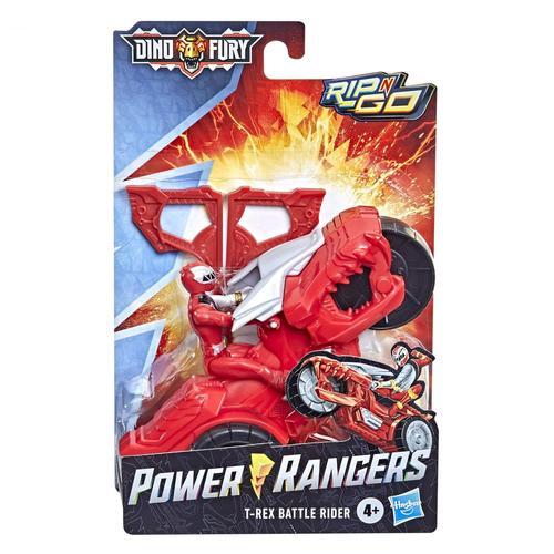 Power Rangers Power Ranger Rip N Go Moto De Combat T-Rex Et Ranger Rouge Dino Fury