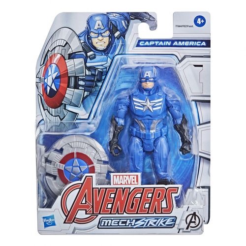 Avengers Movie Avengers Mech Strike - Captain America De 15 Cm Et Accessoire Mech De Combat