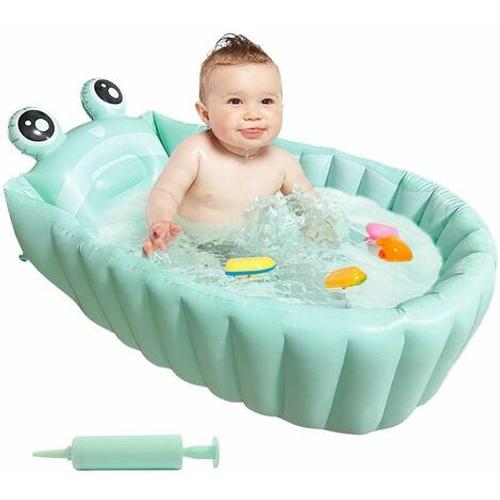 Piscine enfant Baignoire gonflable verte pour bébé Mini piscine de